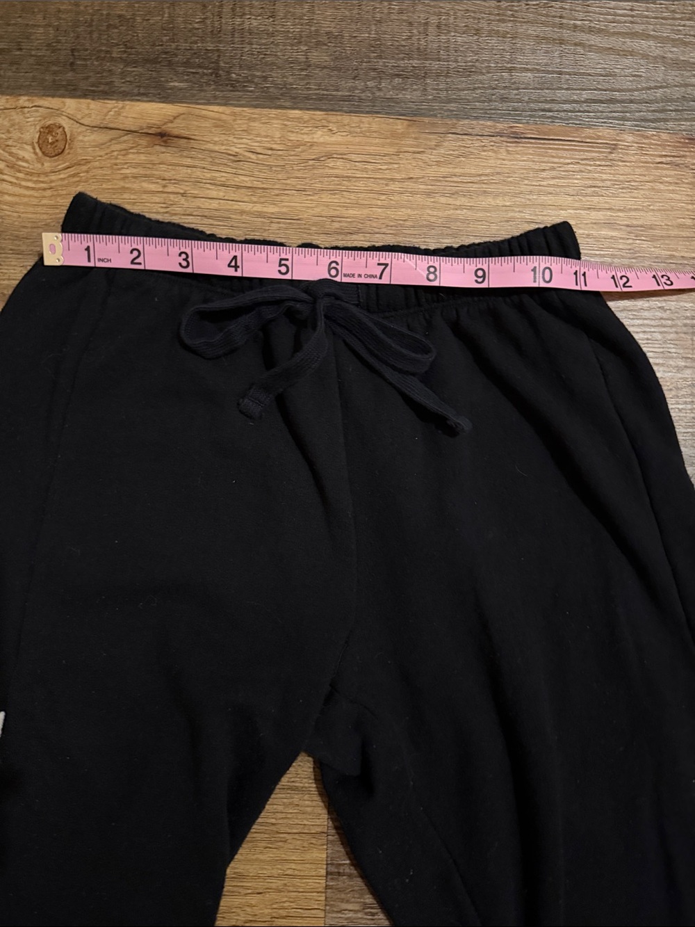 PINK Victoria's Secret Black Joggers with Rose Gold Sequin Lettering - Picture 3 of 5